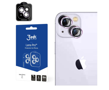 Szkło i folia ochronna 3MK Lens Protection Pro do iPhone 15 Pink 5903108528665